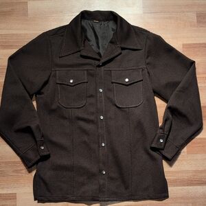 Vintage Farah Chocolate Brown Shirt Jacket